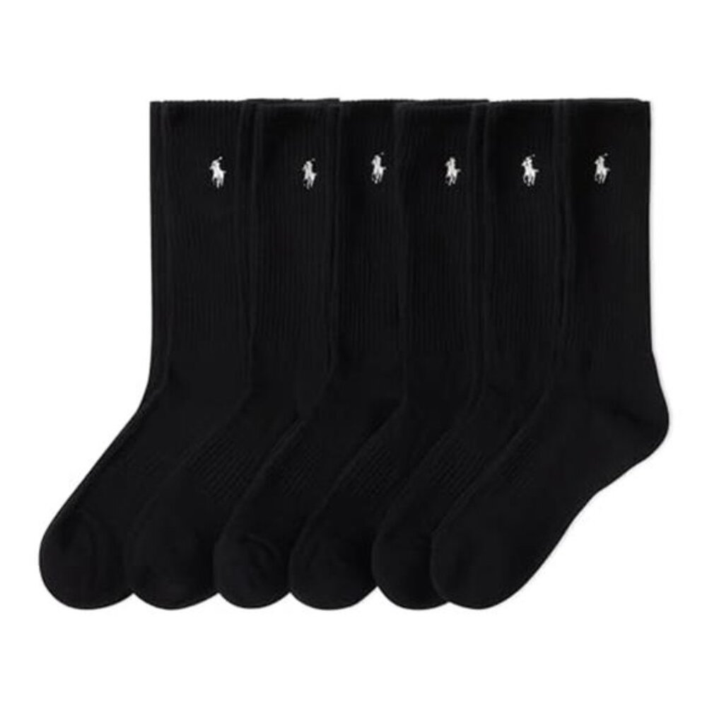 mens crew socks performance moisture wicking cushioned athletic socks 6 pack